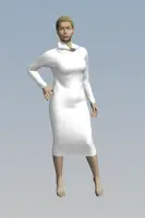 Pattern 3042 knitted dress for women