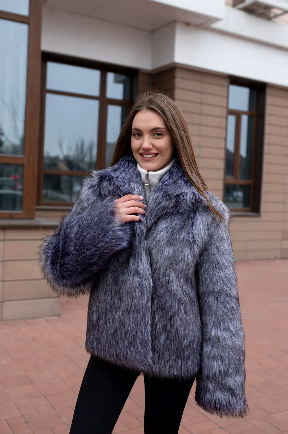 Pattern 3233 women’s fur coat