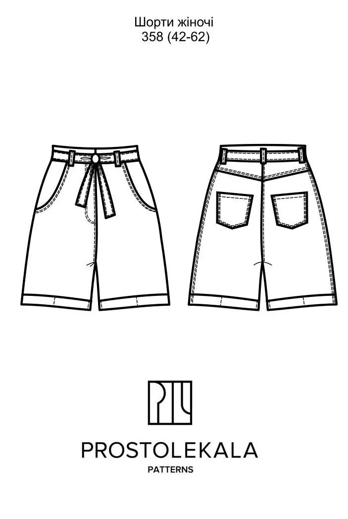 Pattern 358 women's shorts