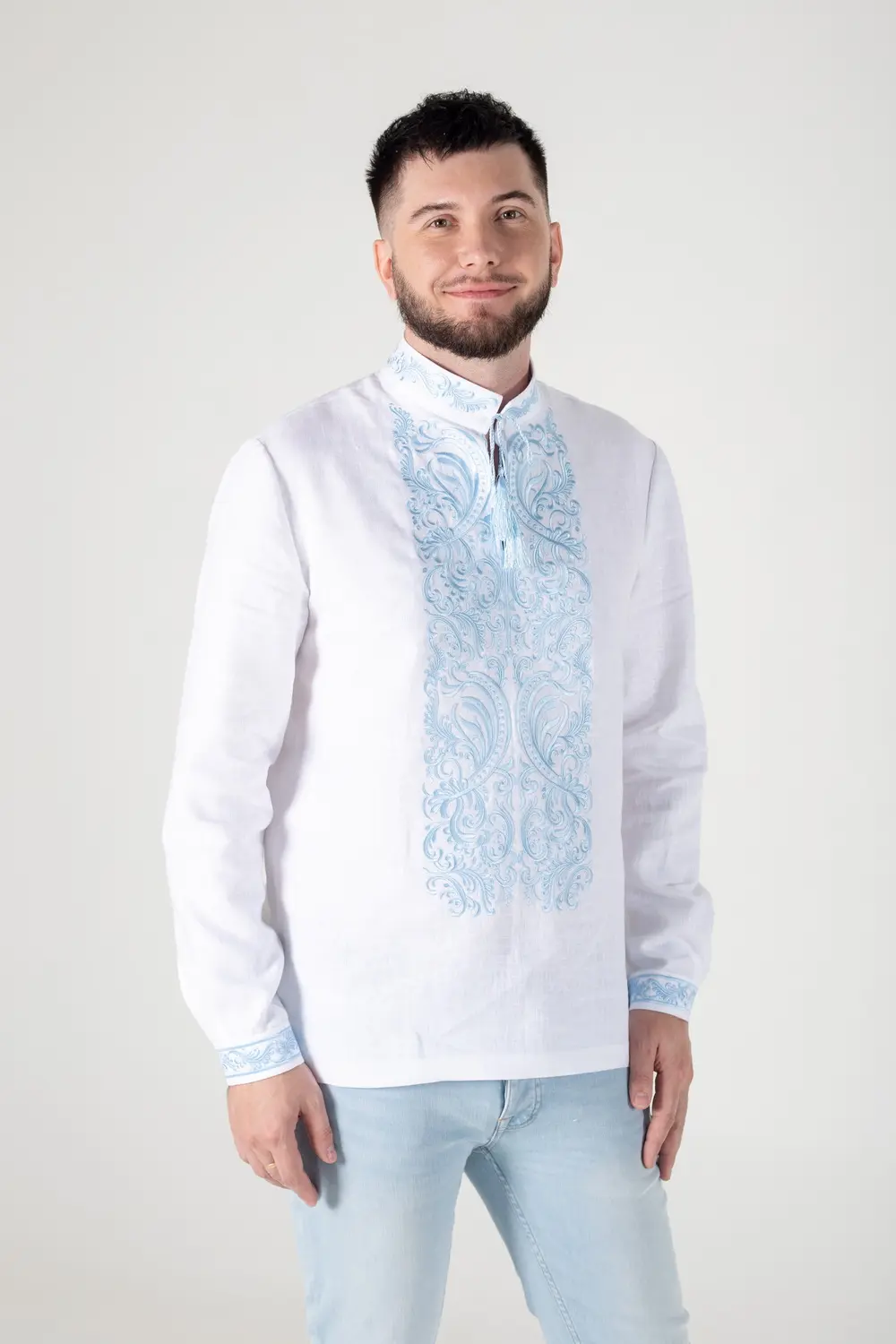 Pattern 2015 men's embroidered shirt