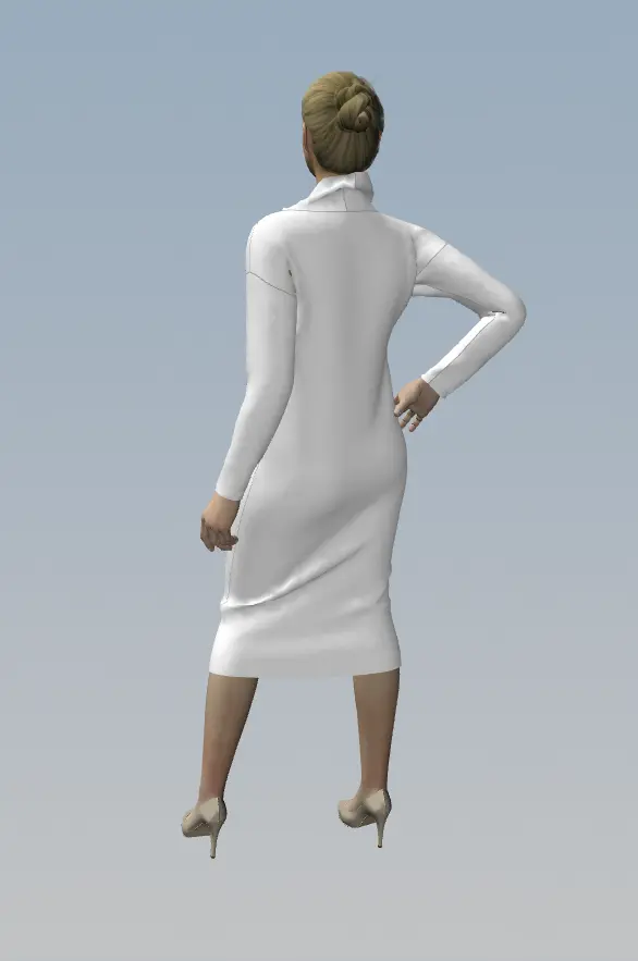 Pattern 3042 knitted dress for women