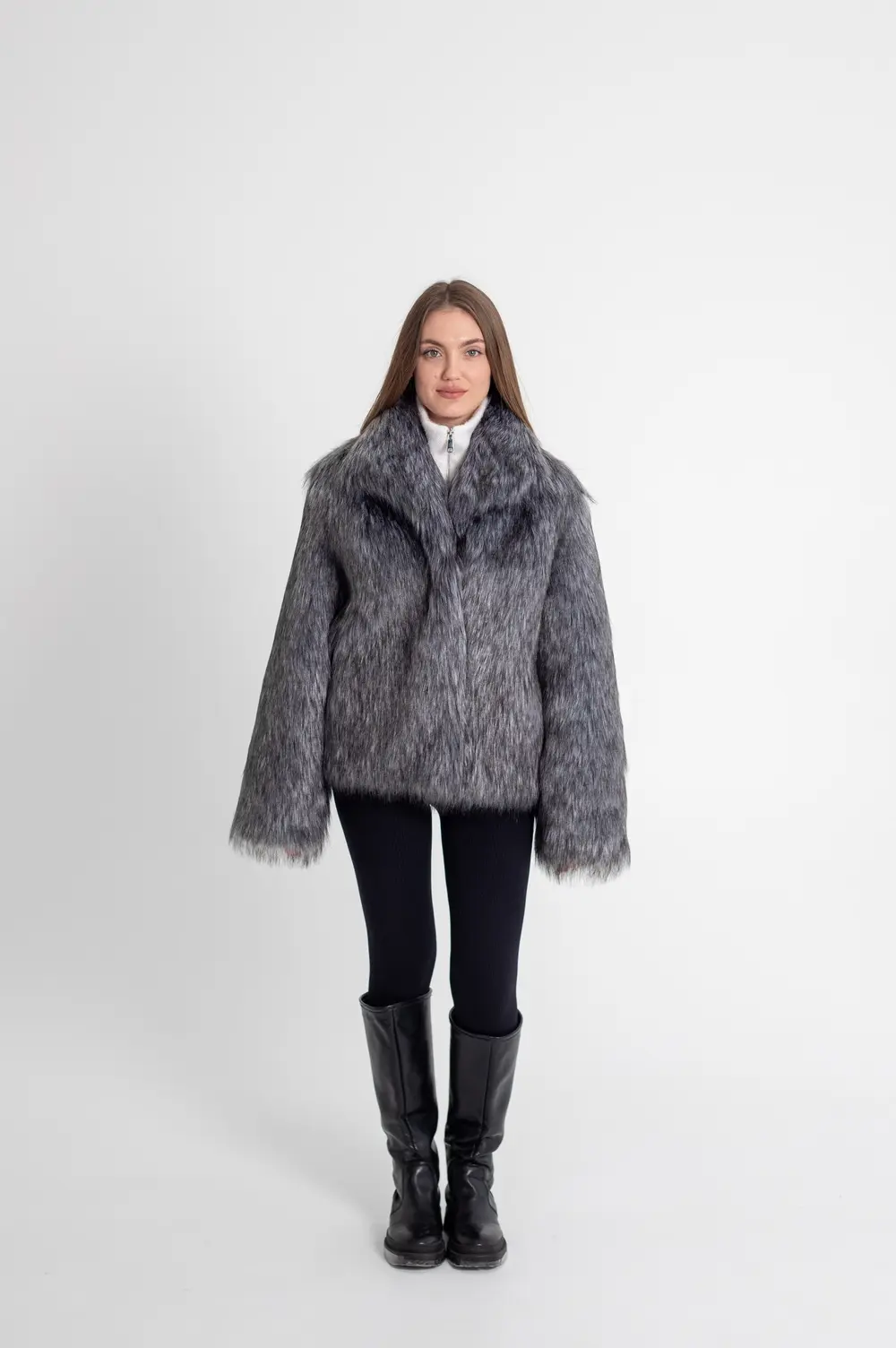 Pattern 3233 women’s fur coat