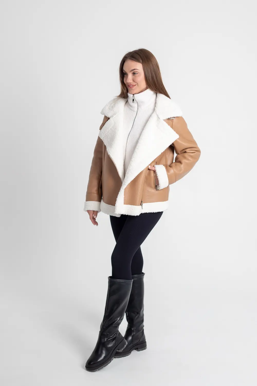 Pattern 3232 shearling jacket for women