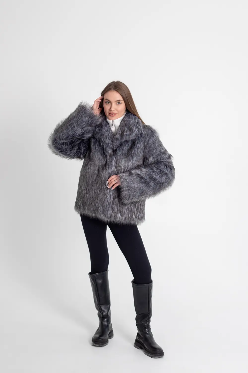 Pattern 3233 women’s fur coat