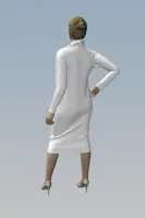 Pattern 3042 knitted dress for women