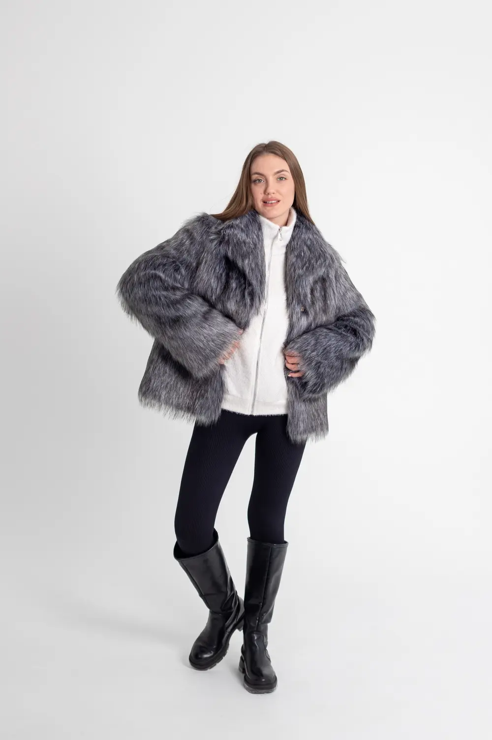 Pattern 3233 women’s fur coat