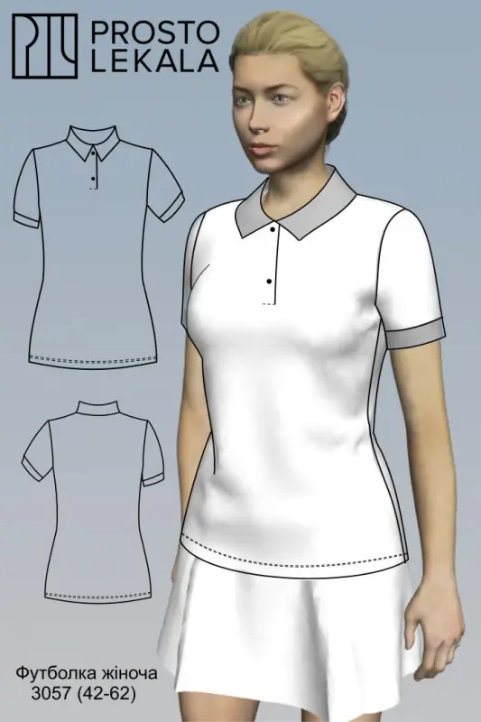 Pattern 3057 women's polo shirt