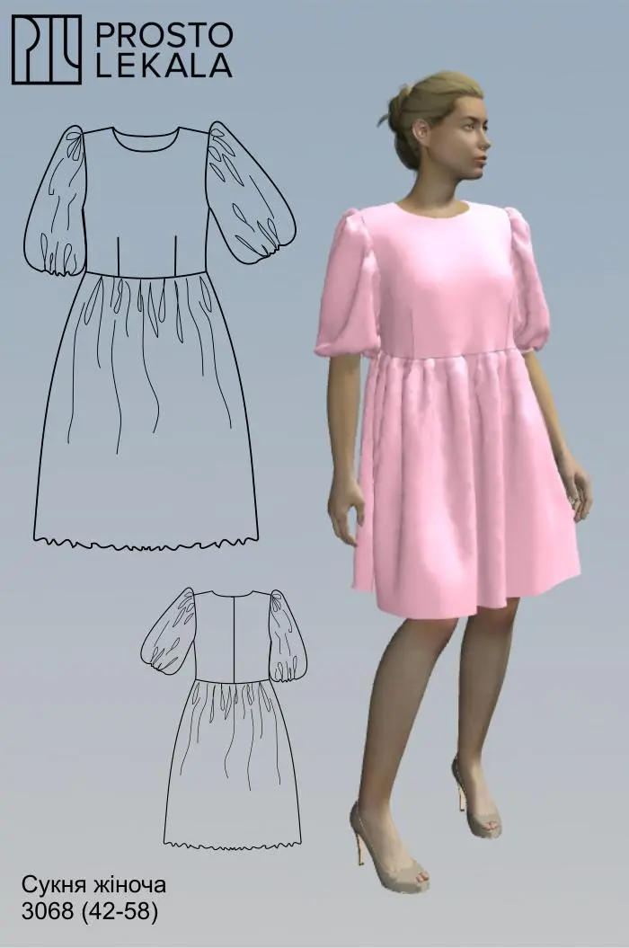 Pattern 3068 women's dress