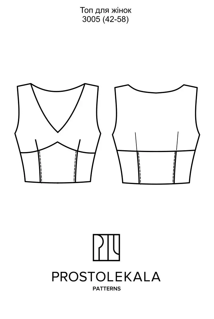 Pattern 3005 women's top
