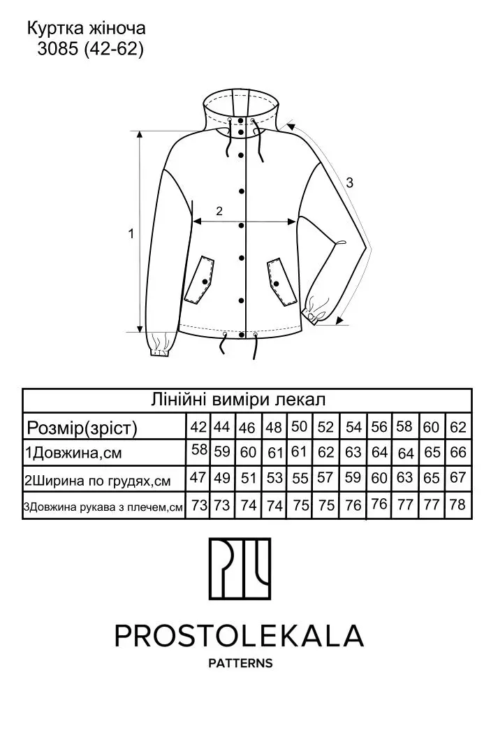 Pattern 3085 women's jacket