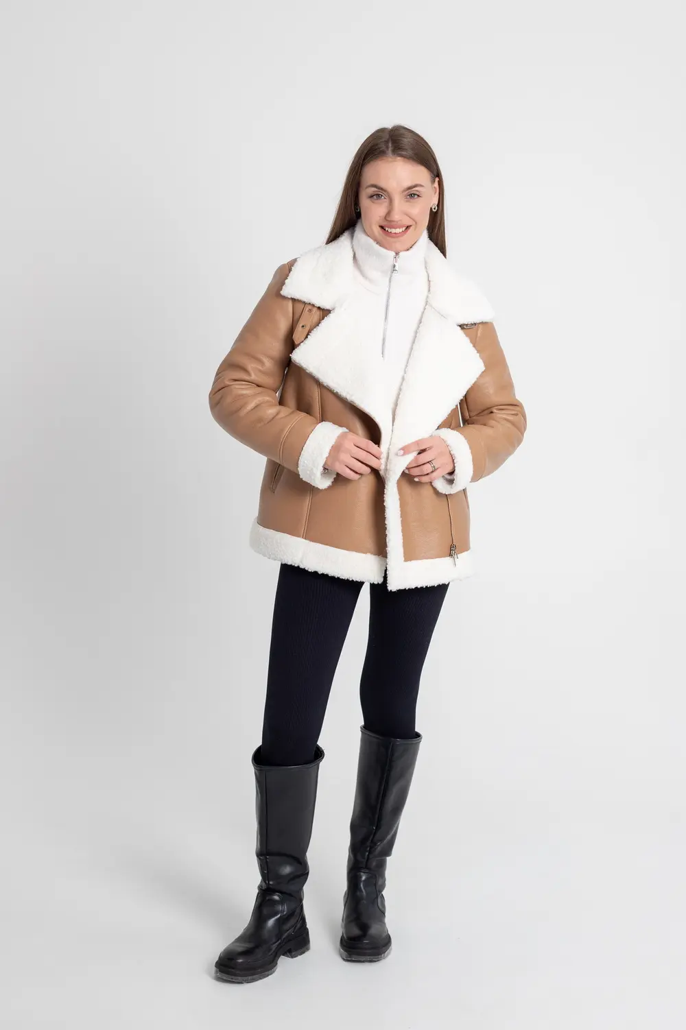 Pattern 3232 shearling jacket for women