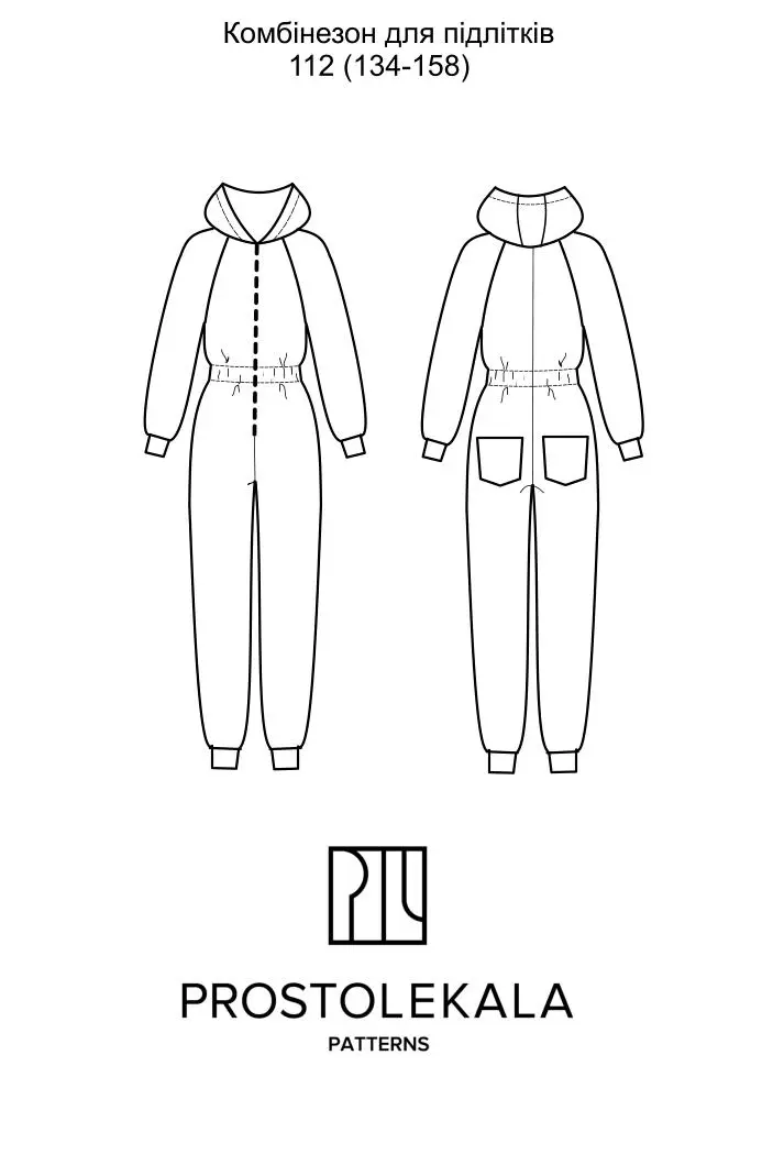 Pattern 112 jumpsuit for teenagers