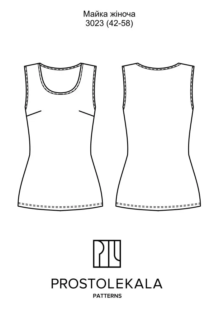 Pattern 3023 women's tank top
