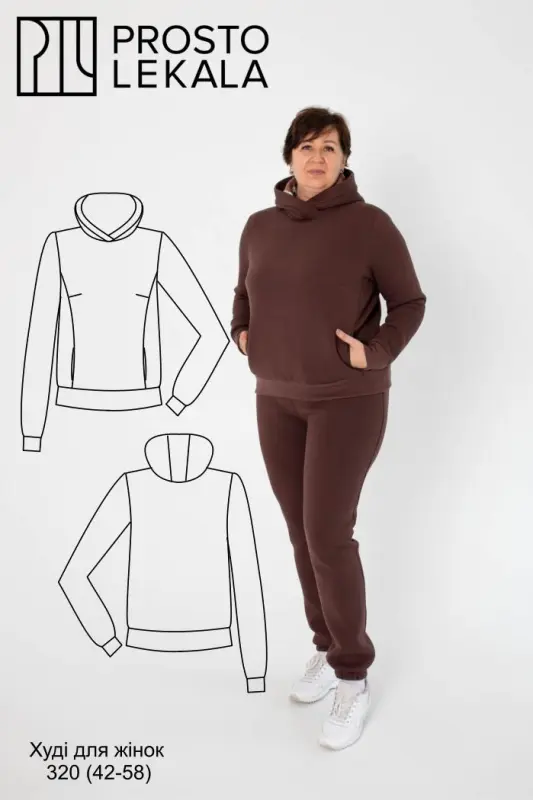 Pattern 320 women's hoodie