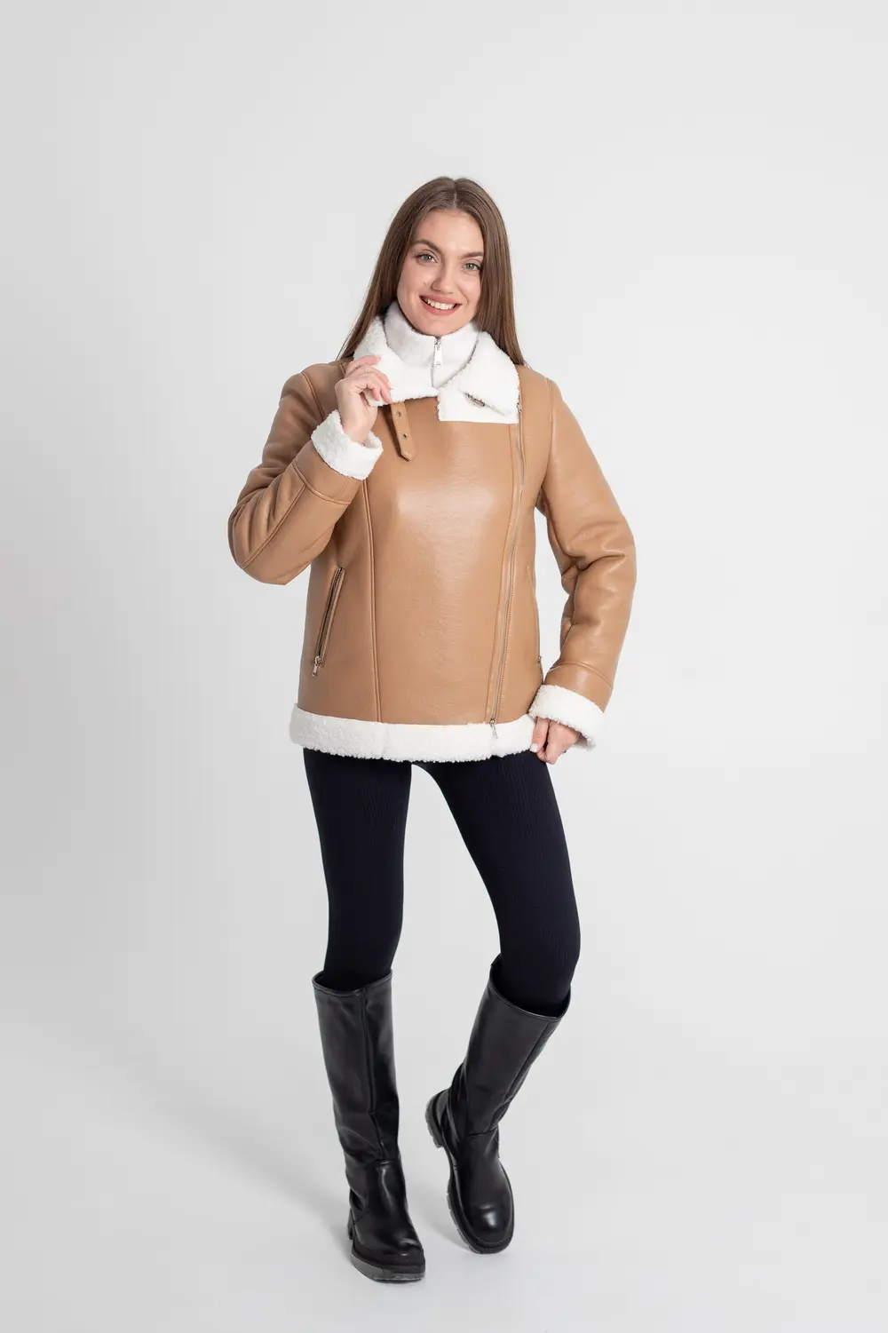Pattern 3232 shearling jacket for women