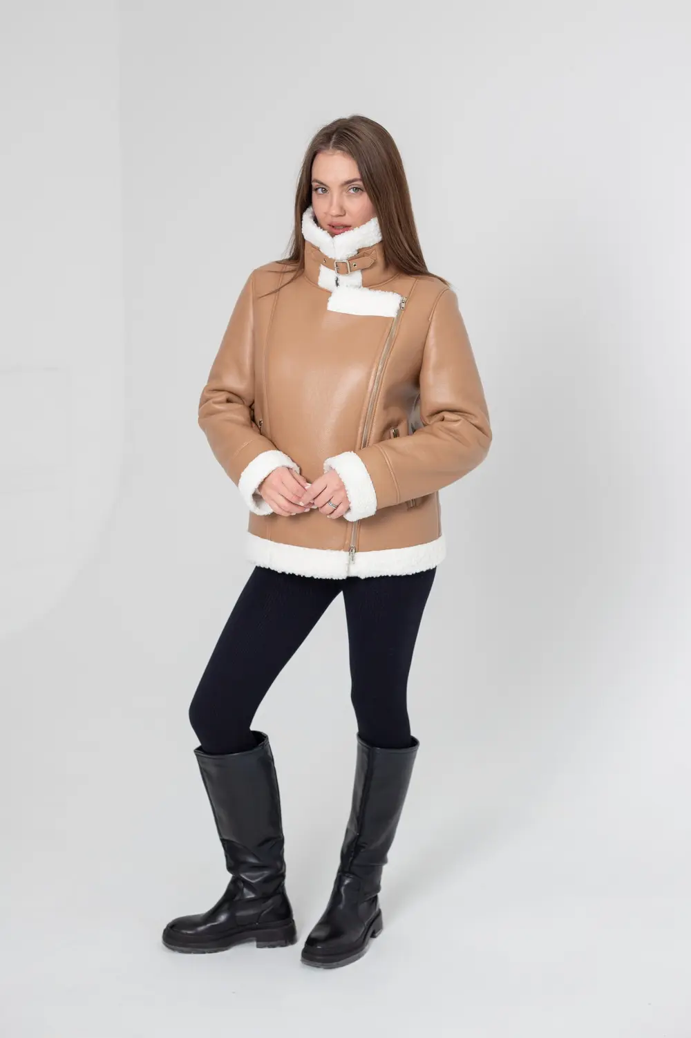 Pattern 3232 shearling jacket for women