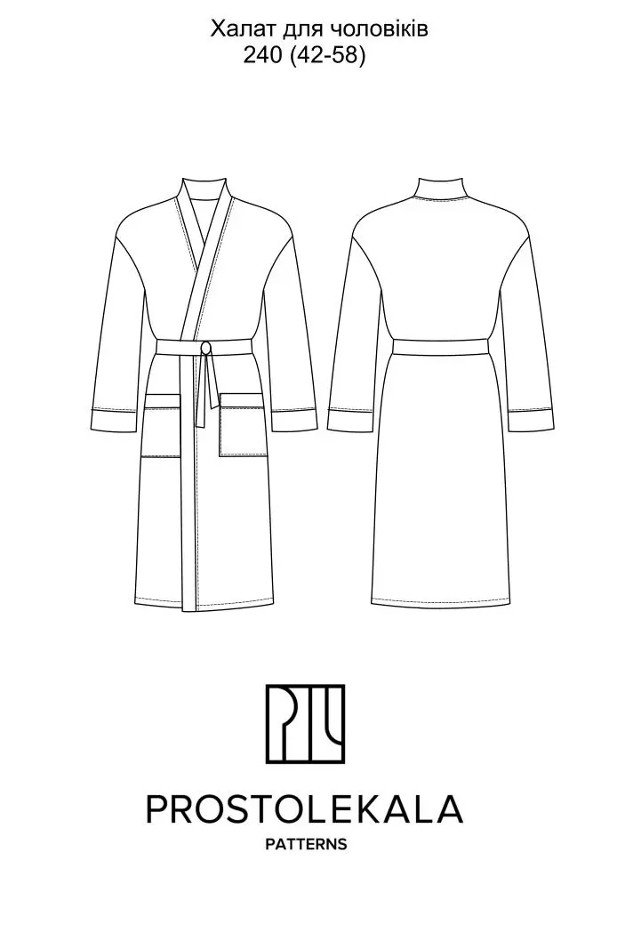 Pattern 240 men's robe