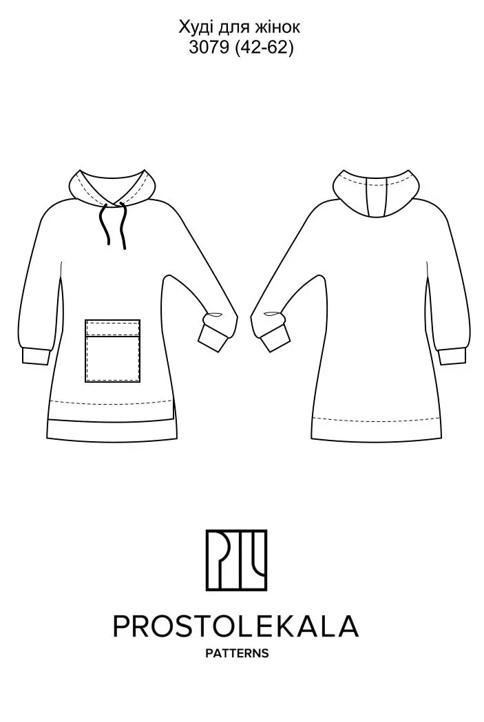 Pattern 3079 hoodie for women