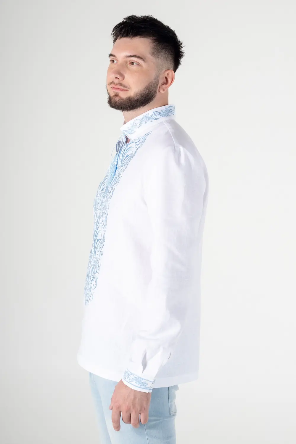 Pattern 2015 men's embroidered shirt