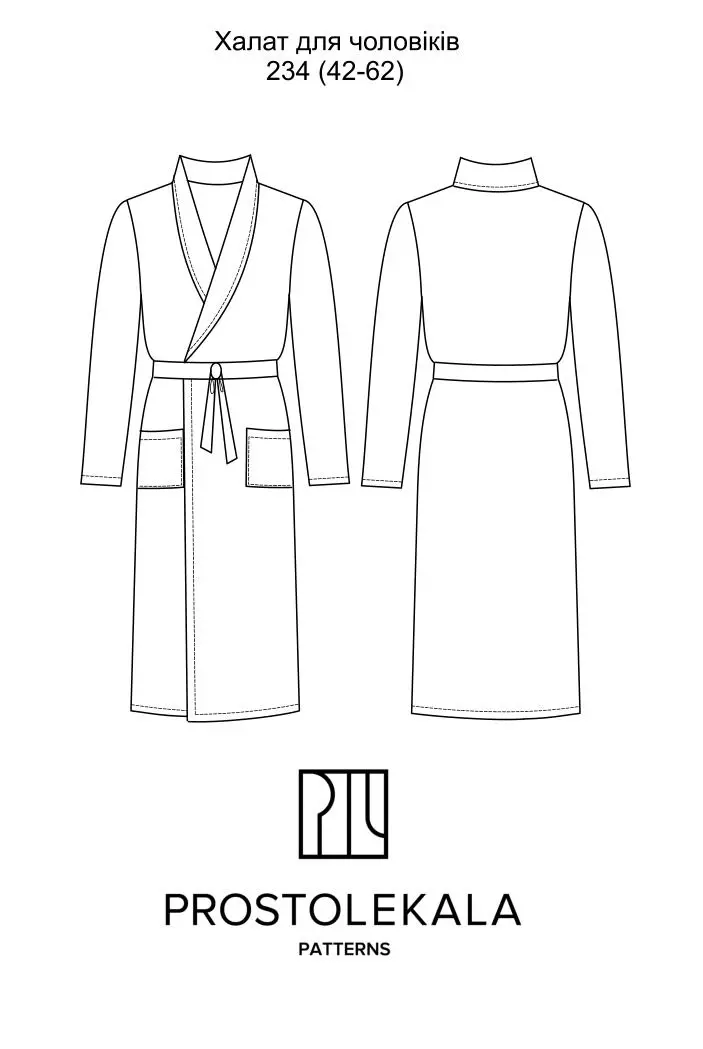 Pattern 234 men's robe