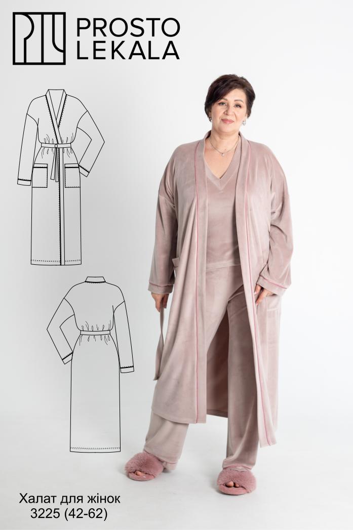 Example: women&rsquo;s robe design from ProstoLekala pattern