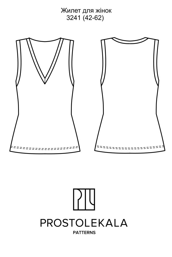 Викрійка 3241 жилет для жінок