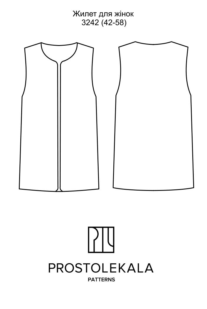 Викрійка 3242 жилет для жінок
