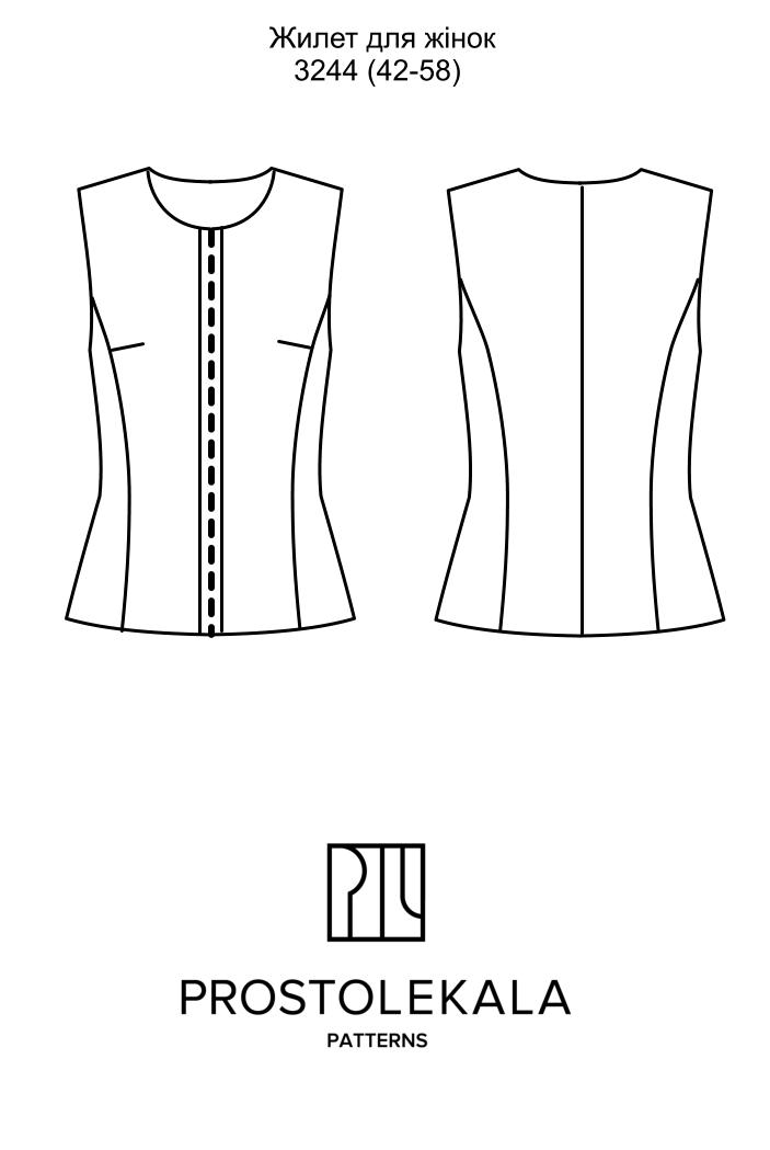 Викрійка 3244 жилет для жінок