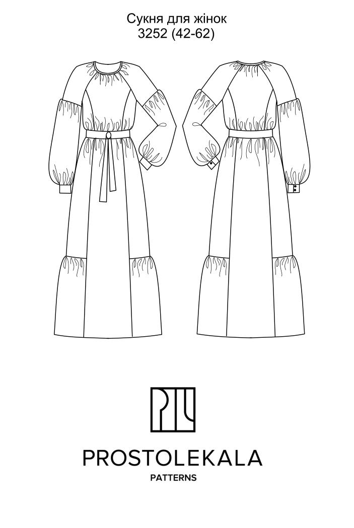 Викрійка 3252 сукня для жінок