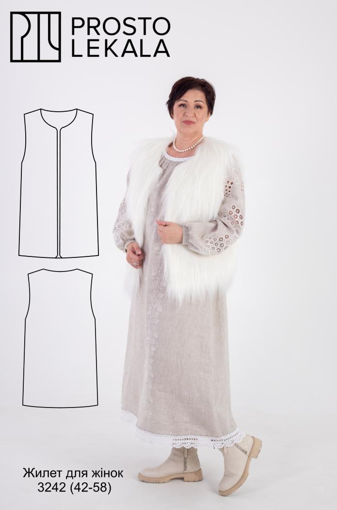 Викрійка 3242 жилет для жінок