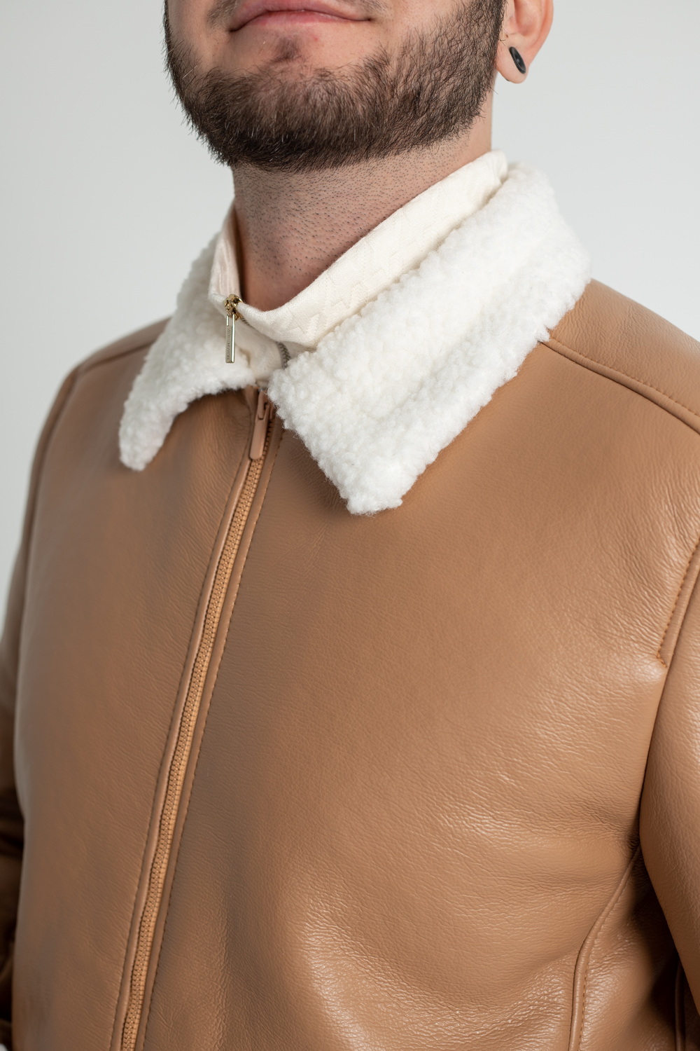 Pattern 2034 men's shearling coat jacket