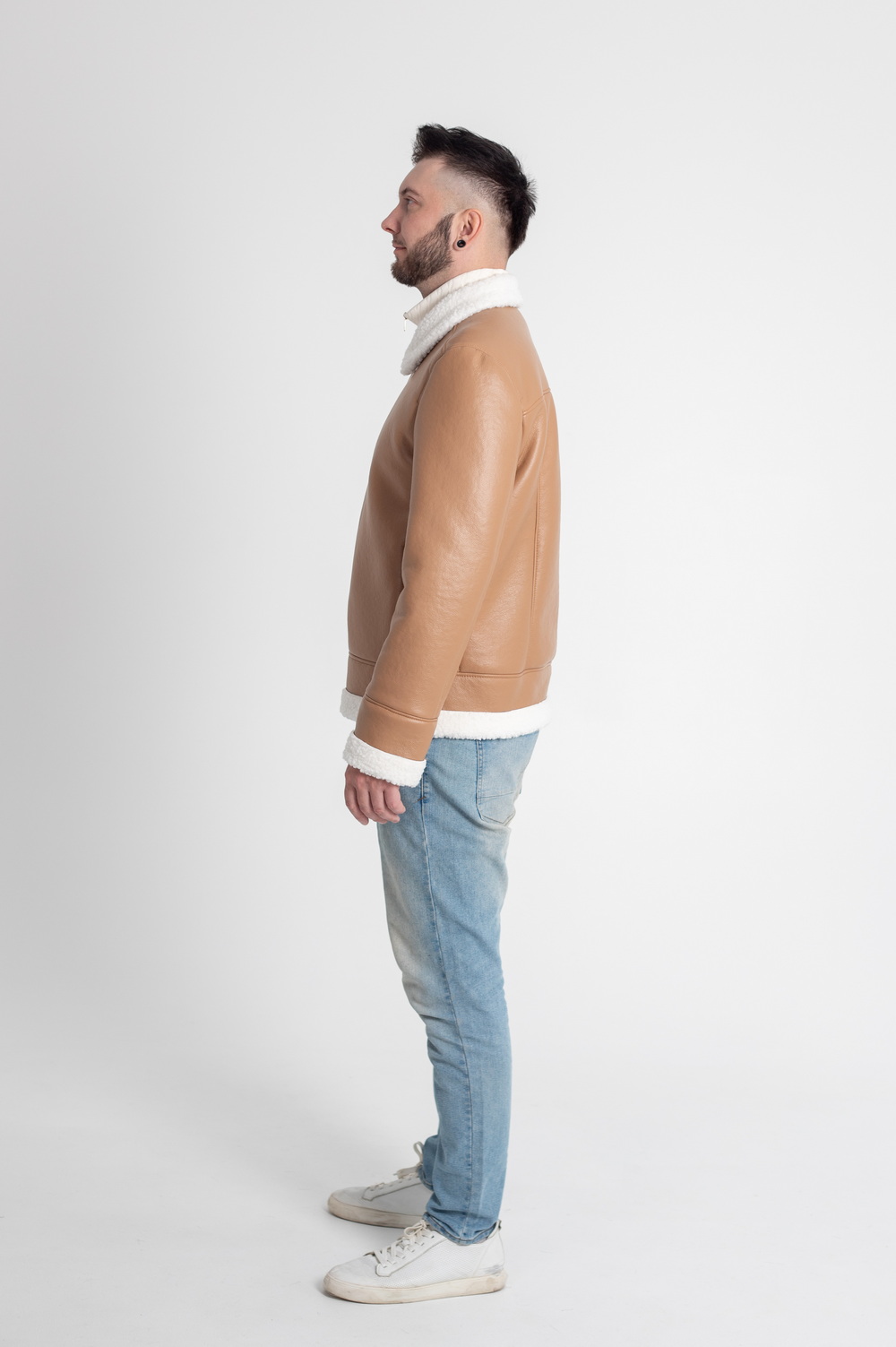 Pattern 2034 men's shearling coat jacket