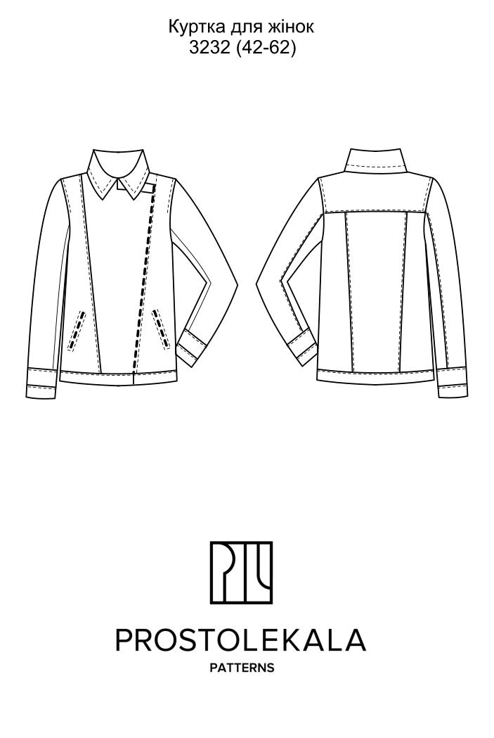 Викрійка 3232 куртка дублянка для жінок