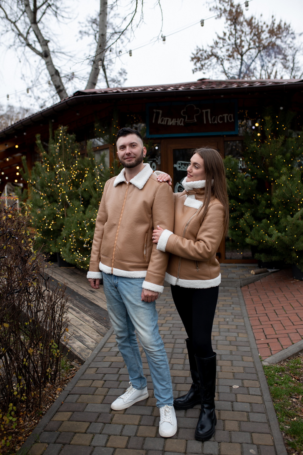 Pattern 2034 men's shearling coat jacket