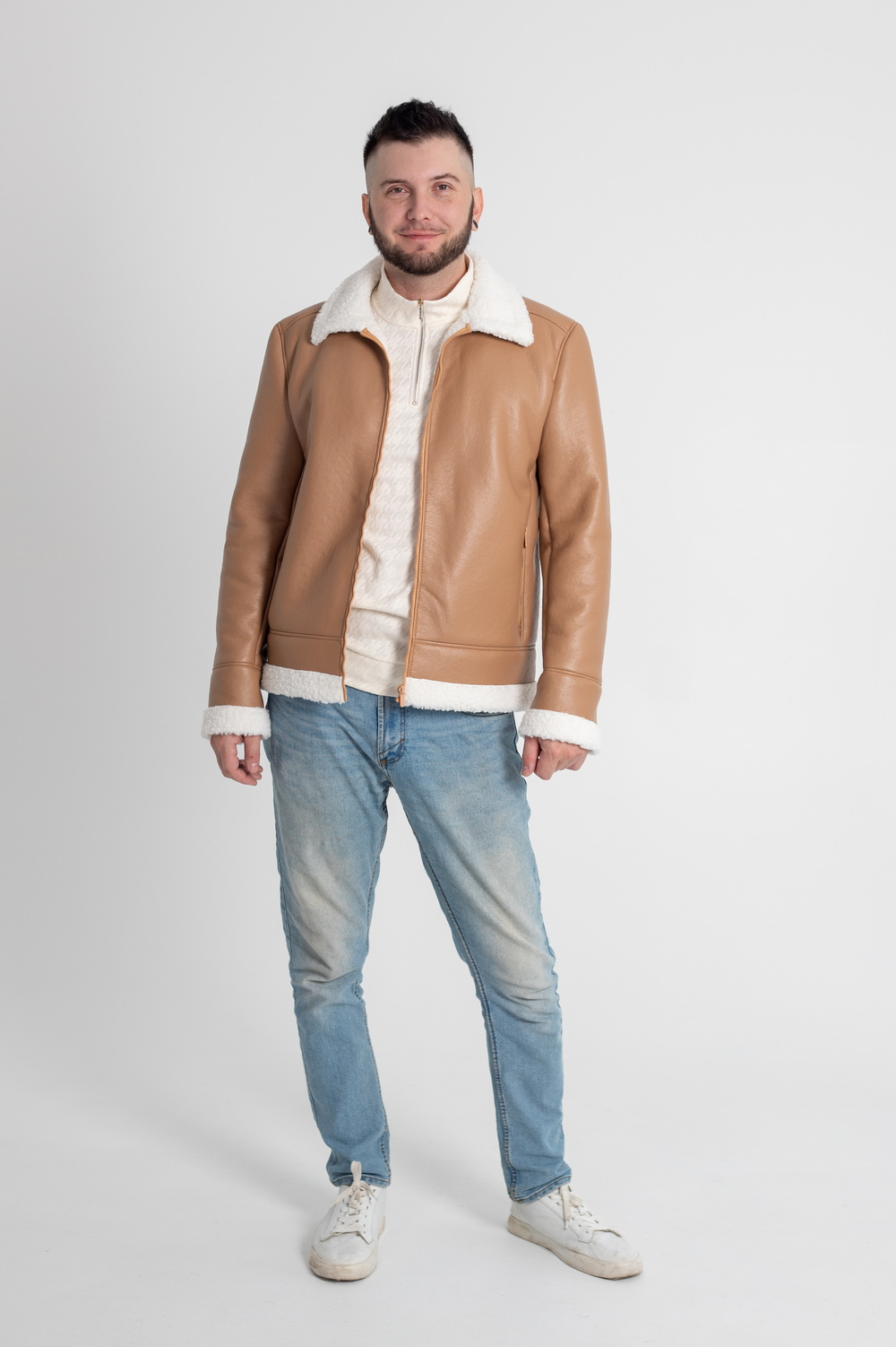Pattern 2034 men's shearling coat jacket