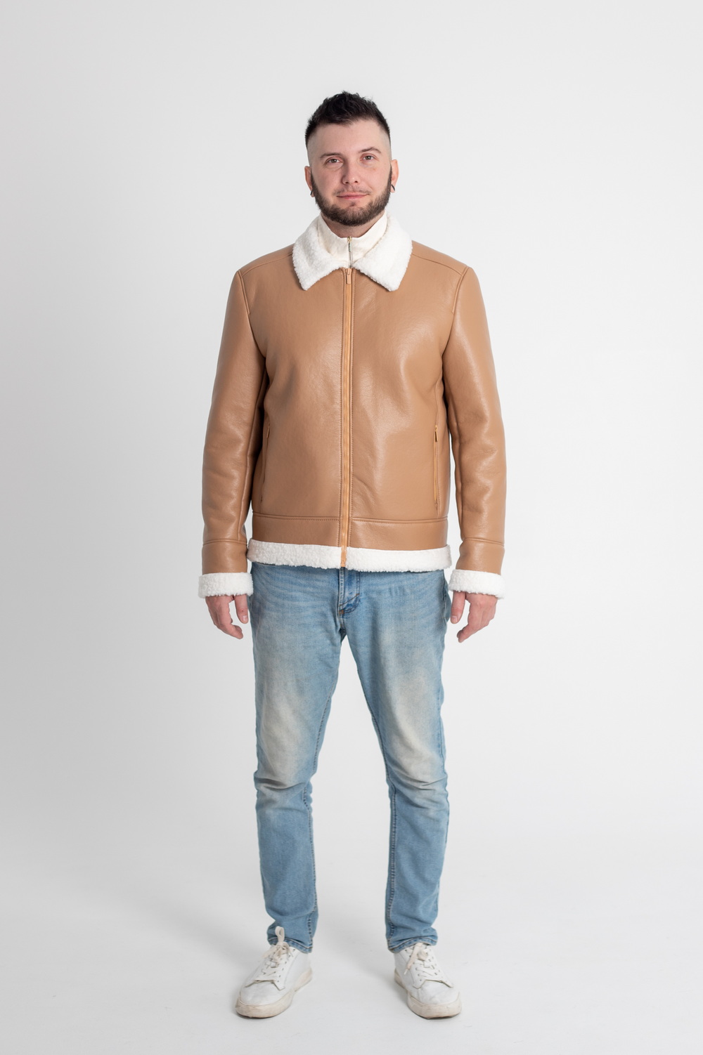 Pattern 2034 men's shearling coat jacket