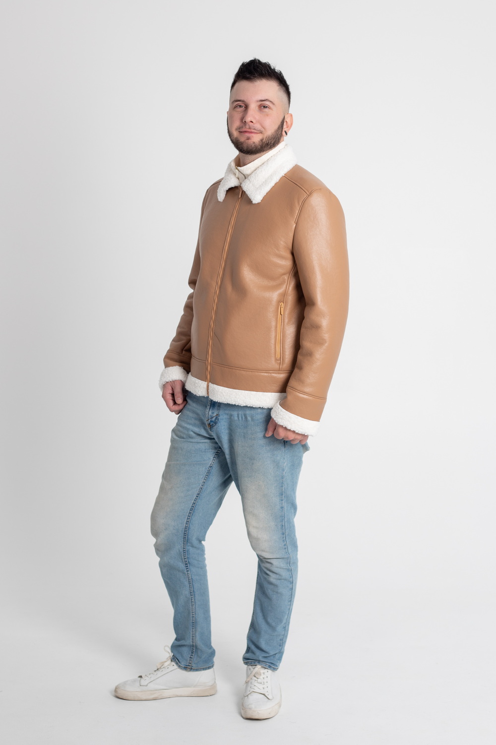 Pattern 2034 men's shearling coat jacket